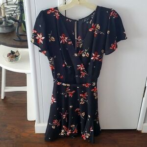 Black floral dress. Size L